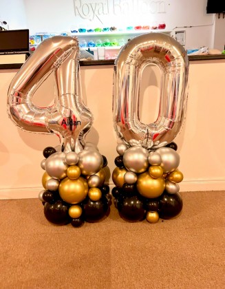 Silver Balloon Stack Numbers