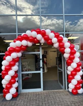 Red and White Classic Arch