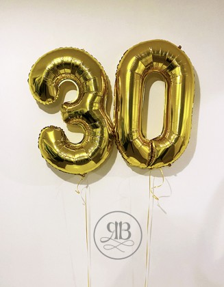 Inflated Gold Balloon Number