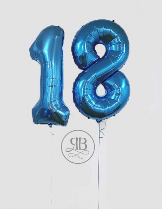 Inflated Blue Balloon Number